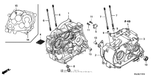 CRF100F Картер двигателя