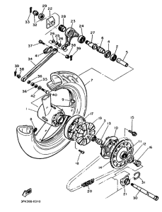 FZR750R Переднее колесо