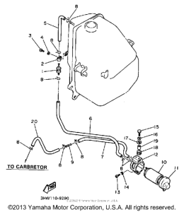 FZR600WC Топливный бак