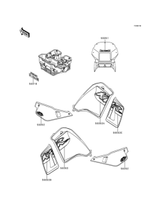KL650 Decals(green)(kl650-a14)