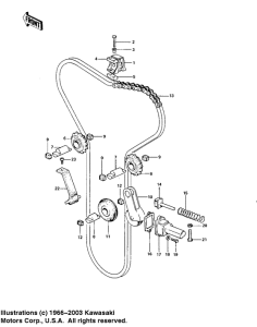 KZ900 Цепь грм / натяжное устройство