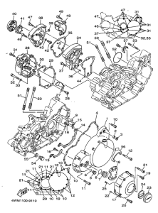XV1600A Крышка картера двигателя