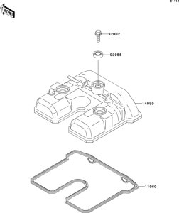 KLX300R Крышка головки цилиндров