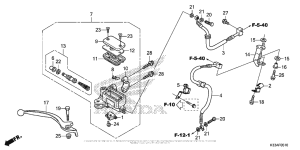CB300F(ABS) Главный тормозной цилиндр перед (ABS)