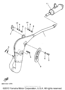 YZ80D Выхлопная система