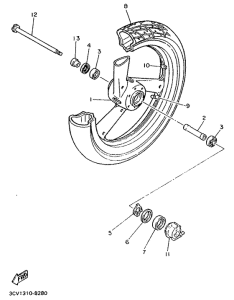 FJ1200 Переднее колесо