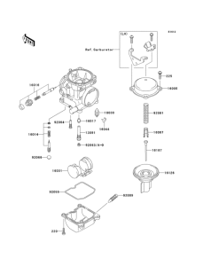 EX250 Карбюратор в разборе