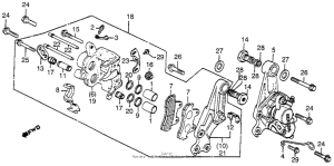 GL1100I Передний суппорт