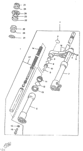 CW50RS Передняя вилка