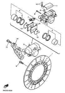 FZR600 Задний суппорт