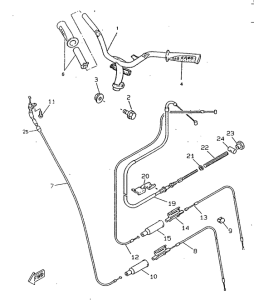 CW50RS Steering handle. cable