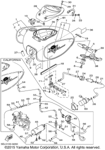 XVS1100LC Топливный бак