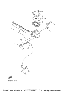 XVS650A Главный тормозной цилиндр