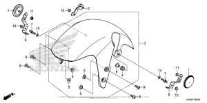 MSX125 Переднее крыло