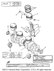 XS1100F Коленвал,поршни