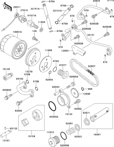 VN800 Масляный насос и фильтр