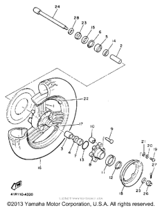 XVZ13DEC Переднее колесо
