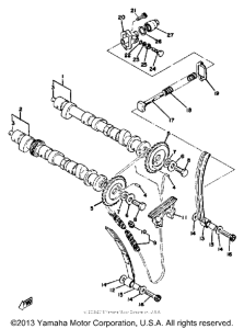 XS750SE-31 - 1978 Camshaft-chain tensioner