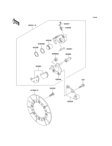 KMX125 Задний тормоз