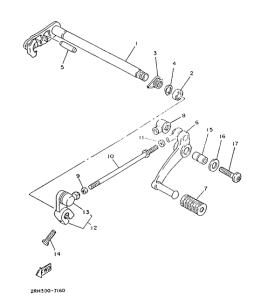 TZR125 Selector y pedal del cambio