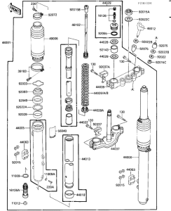 KX500 Вилка передней оси