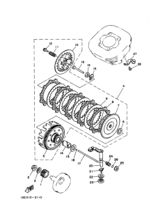 TY175 Сцепление и сервопривод