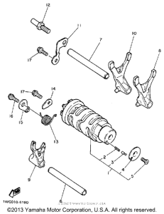 FZR600RB Копирный вал