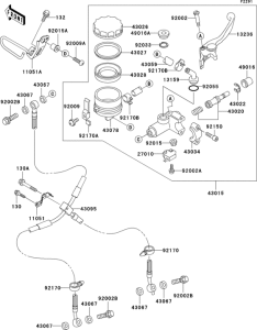 ZX900 Главный тормозной цилиндр