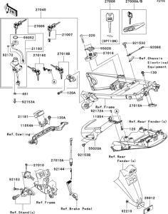 ZX1400 Замок зажигания