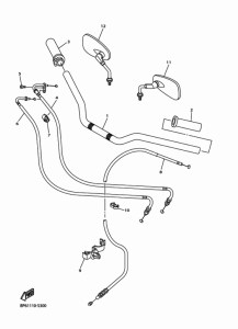 XVS950C Steering handle & cable