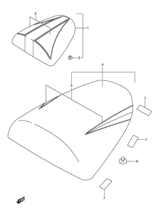 GSX-R600 Seat tail box