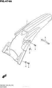 RM-Z250 Задний бампер