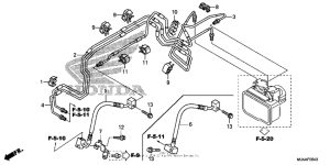 VT750CS (ABS) Front brake pipe