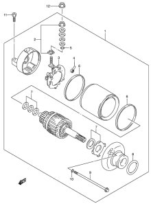 DR-Z250 Стартерный мотор