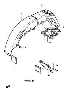 GSX750 Заднее крыло