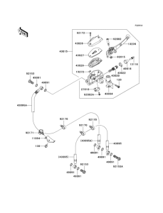 KLE650 Тормозной цилиндр передний