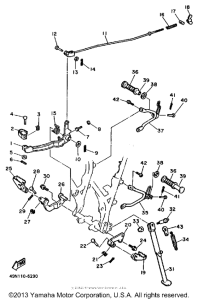 XT600TC (CA ED.) Stand - footrest