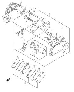 DR-Z400 Задний суппорт