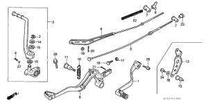 CR80R Brake pedal assy