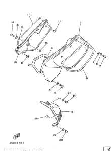 YZ490 Side cover  /  oil tank