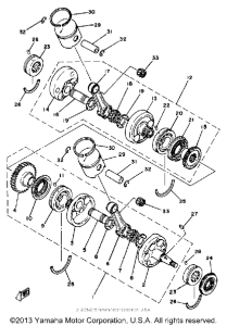 TZ250H Коленчатый вал и Поршень