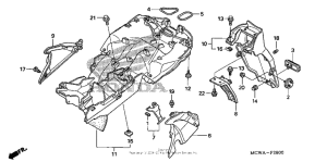 VFR800 Задний бампер