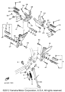 FZR1000UC Подножки