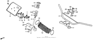 CR250R Handlebar + top bridge 81