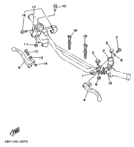 WR200R Handle switch. lever