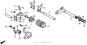 CR250R Вилка переключения передач