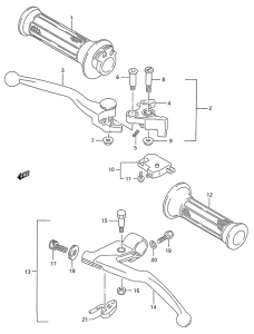 GSX600 Рулевой рычаг