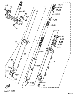 XV750 Передняя вилка