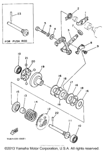 YZ125E Регулятор,вед .звезда