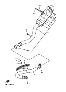 YZ250F Выхлопная система